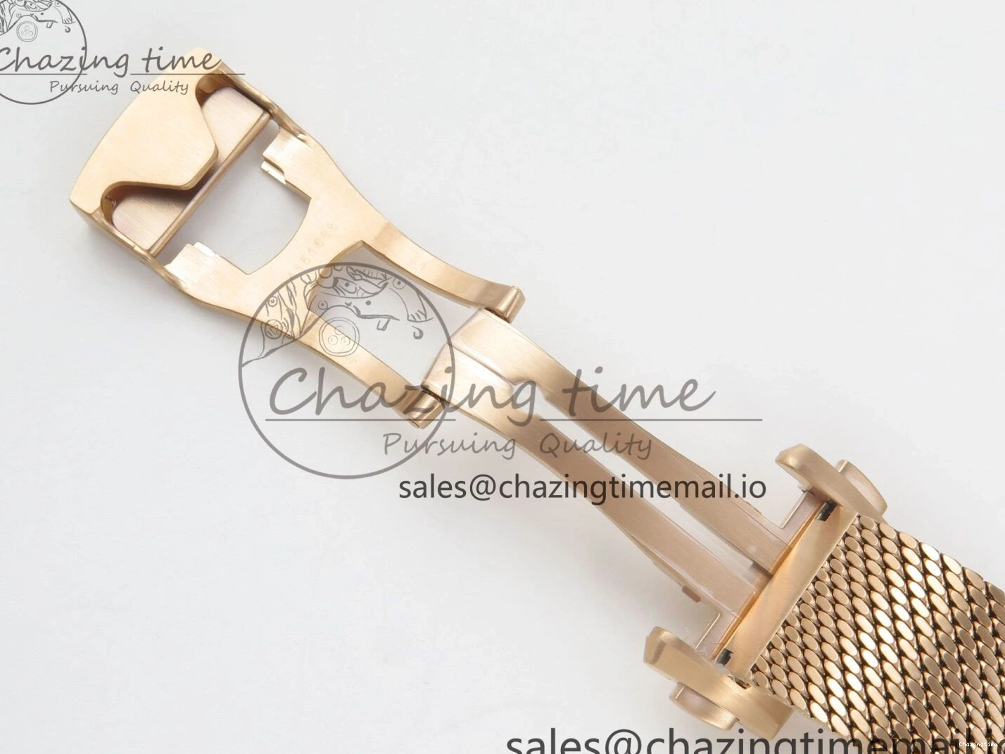 0322 Stylish Seamaster 300M Diver Rose Gold VSF 1:1 Best Edition Black Dial on Mesh Bracelet A 7662